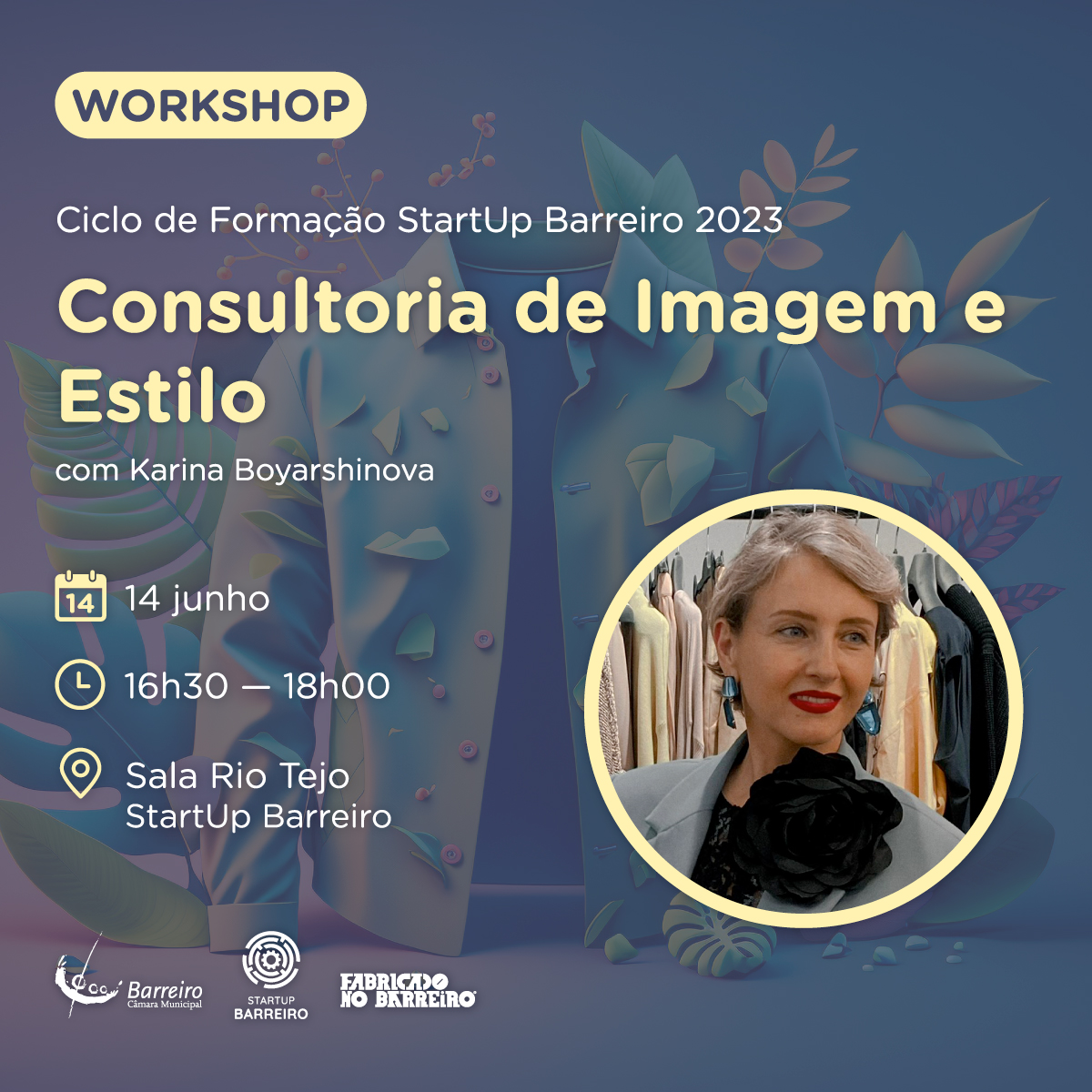 Workshop "Consultoria de Imagem e Estilo" dia 14 de junho de 2023